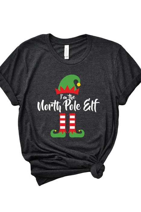 Fashion-forward Women’s Clothing Im the North Pole Elf Tee PLUS