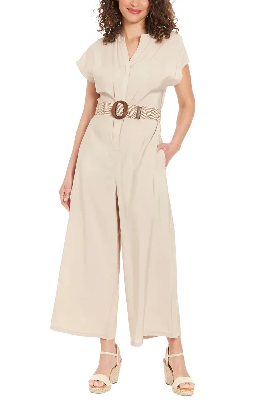 Special Offer London Times T7538M Long Belted Formal Jumpsuit