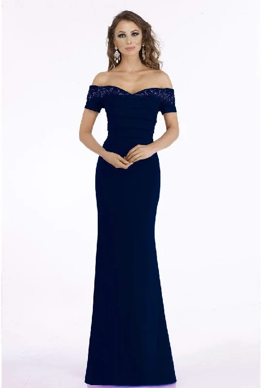 Trend Forward Threads Gia Franco - 12916 Off-Shoulder Pleated Evening Gown