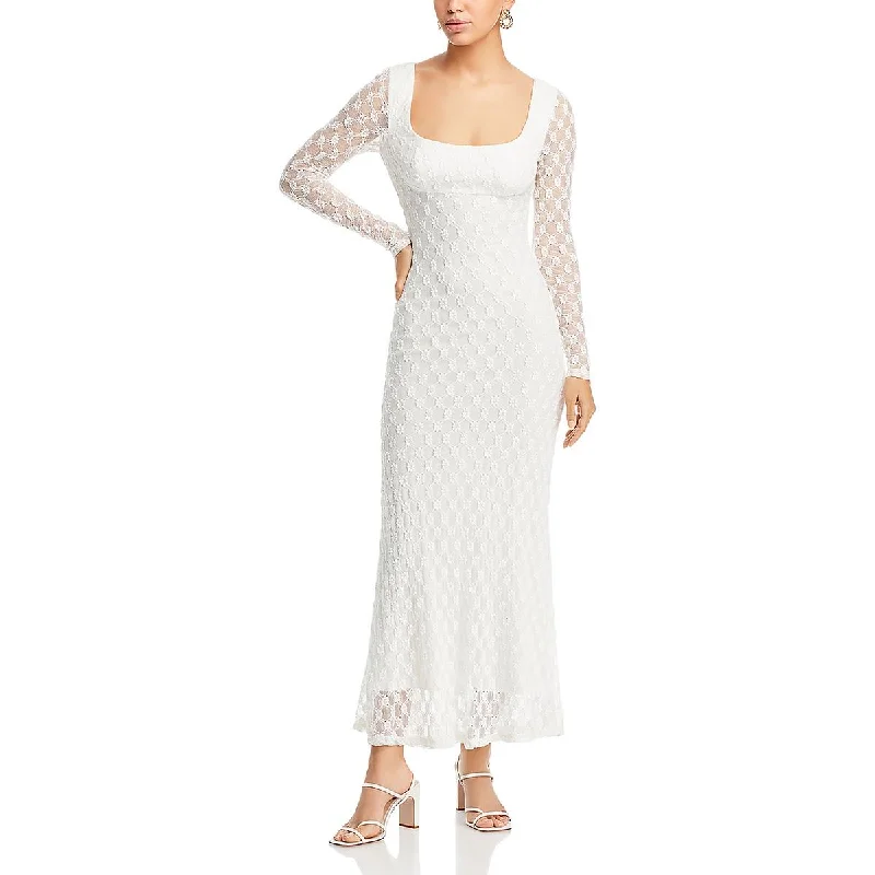 Redefining Women's Style Bardot Womens Adoni Lace Long Maxi Dress