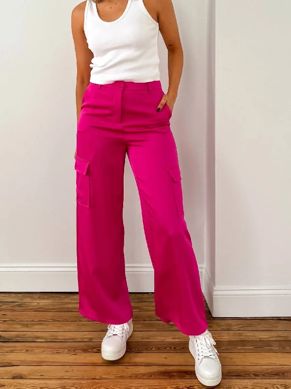 Discount Store Atsuko Cargo Pant In Fuchsia