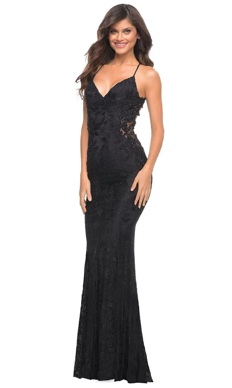 Shop Our Looks La Femme - 30474 Beaded Applique Sheath Gown