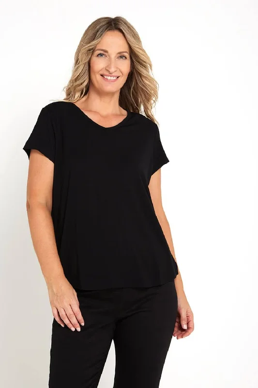 Women’s Casual and Dressy Outfits Bamboo Tee - Black