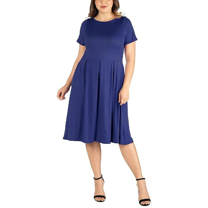 Chic Style, Always In Vogue 24seven Comfort Apparel Womens Plus   Short Sleeve Long Maxi Dress