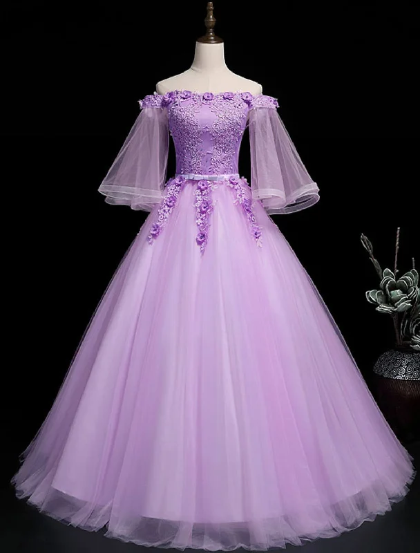 Workwear Fashion for Women Luxurious Floral Quinceanera Prom Birthday Dress Off Shoulder Length Sleeve Floor Length Tulle Embroidery Workwear Fashion for Women Luxurious Floral Quinceanera Prom Birthday Dress Off Shoulder Length Sleeve Floor Length Tulle Embroidery
