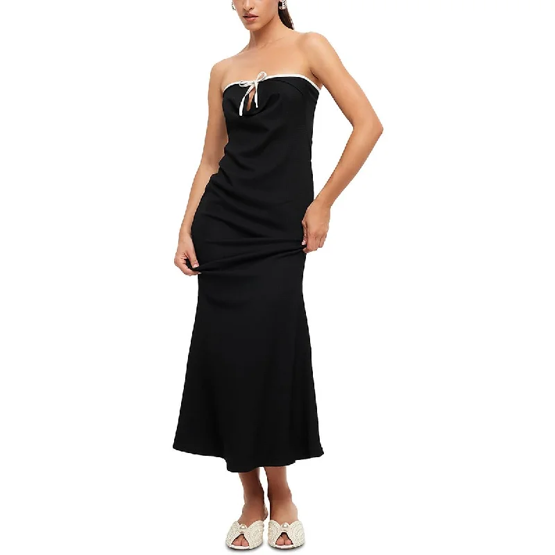 Clearance Event Lioness Womens Illuminating Strapless Cut-Out Maxi Dress