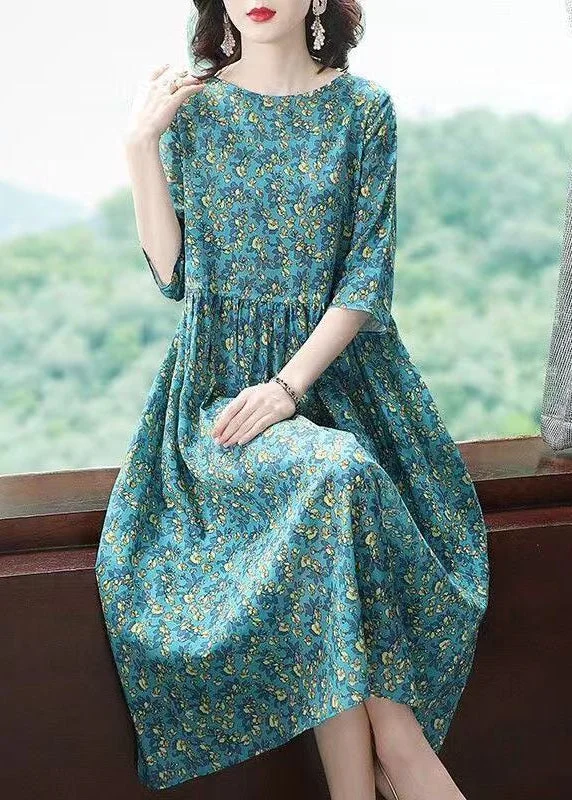 Trend Driven Wardrobe Fine Cotton Dress Plus Size Clothing Floral Printed Summer Dress