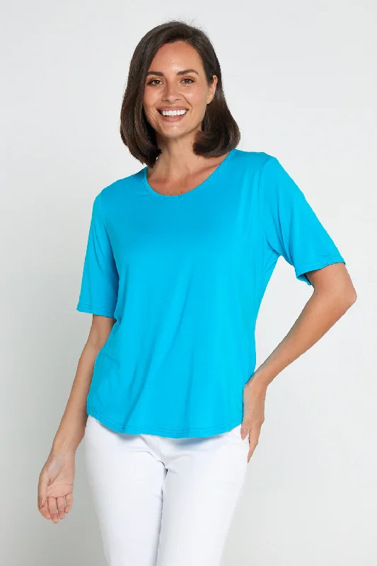 Sale Clothes Online Belinda Modal Tee - Aqua Blue