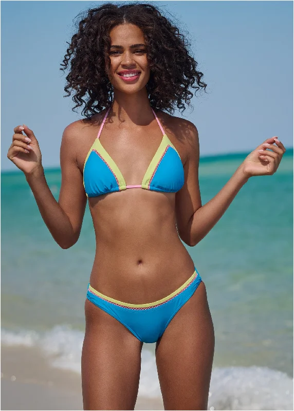 Special Occasion Wear Hamptons Diamond Stitch Top - Soft Seas