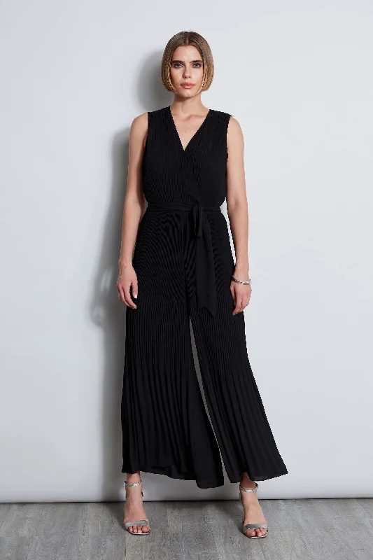 Chic Wardrobe T-Tahari Pleated Jumpsuit