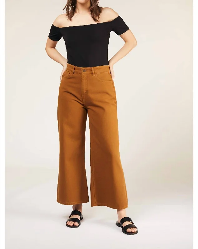 Casual Women’s Clothing Ariel Twill Trousers In Hazelnut