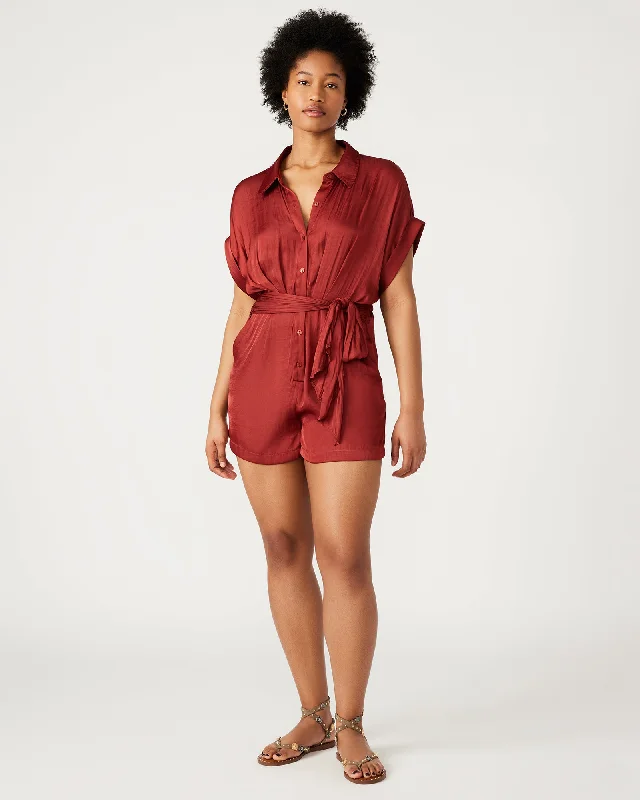 End Of Season Sale Clothing TORI ROMPER BURNT ORANGE