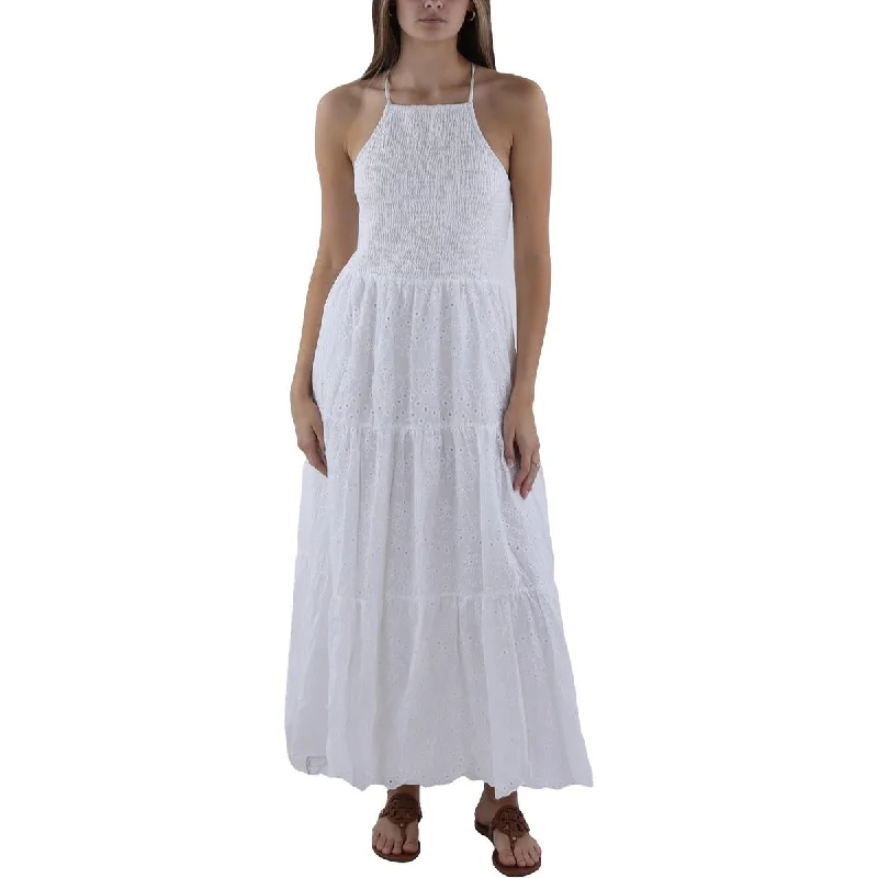 Your Timeless Wardrobe Awaits Simplee Womens Eyelet Smocked Maxi Dress