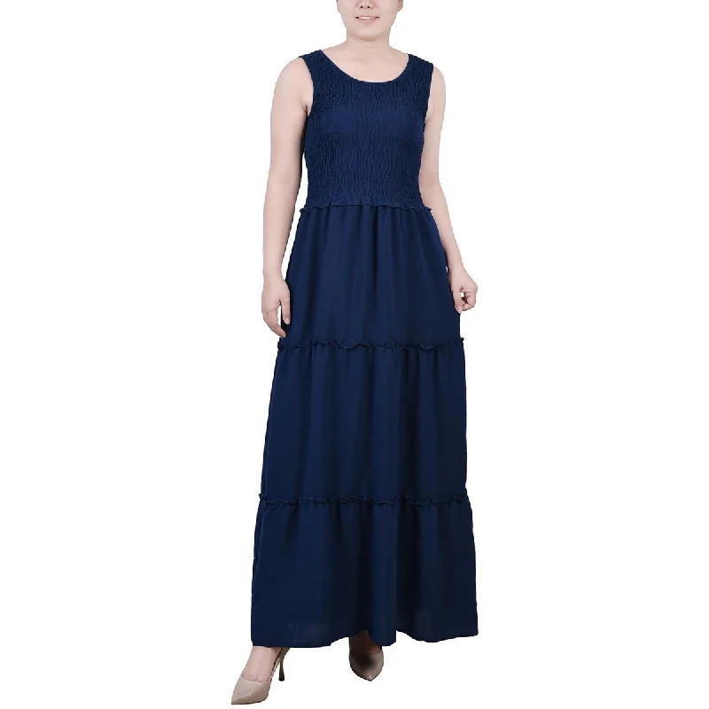 Women’s Formal Wear NY Collection Womens Smocked Tiered Maxi Dress