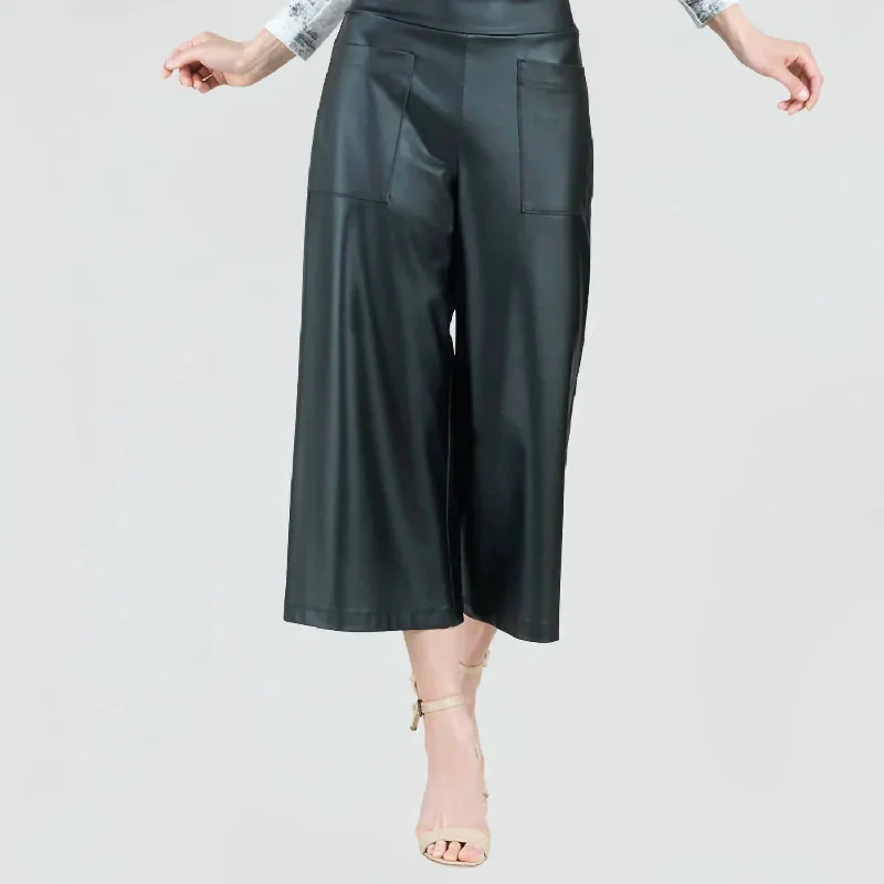 Women's Clothing Falling On Love With You Gaucho Pant In Black