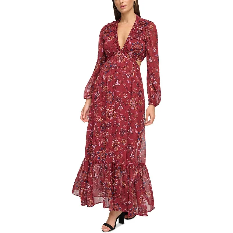 High Street Women’s Fashion for Trendy Shoppers Guess Womens Cut-Out Long Maxi Dress