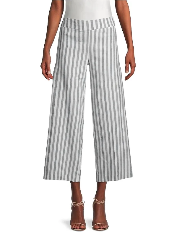 Must Haves Alex Relaxed Straight Ankle Pant In Coastal Stripe