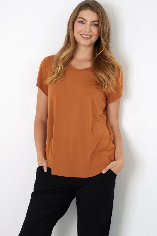 Sale On Clothing Bamboo Tee - Rust