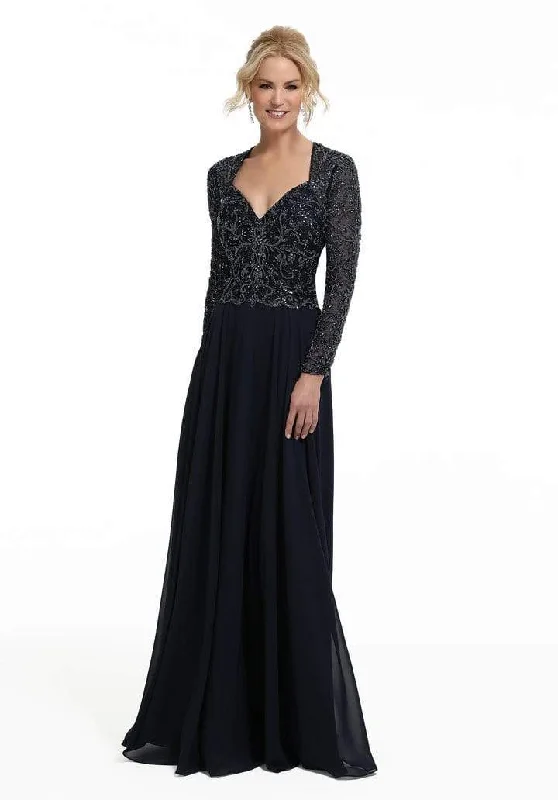 Dive Into Trendy Women's Fashion MGNY By Mori Lee - Beaded Embroidered Queen Anne Gown 72034SC