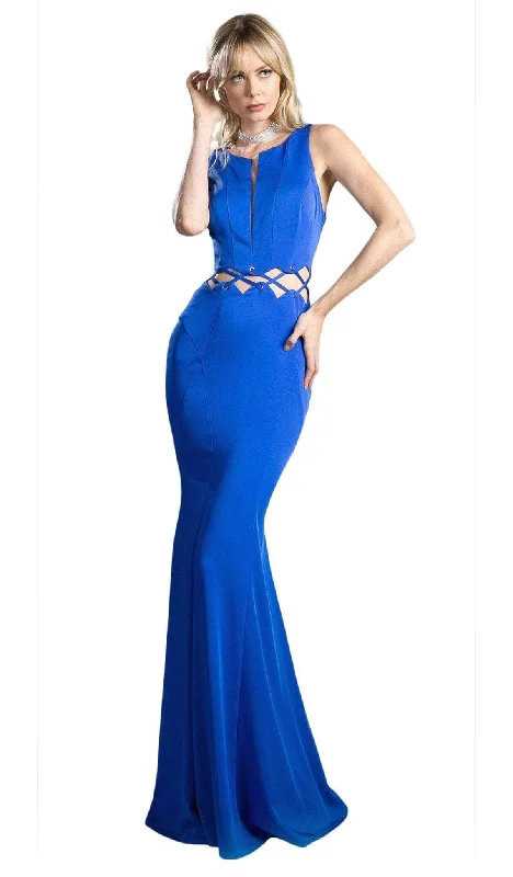 Elegant Style Ladivine 6485 - Sleeveless Cut out Long Gown