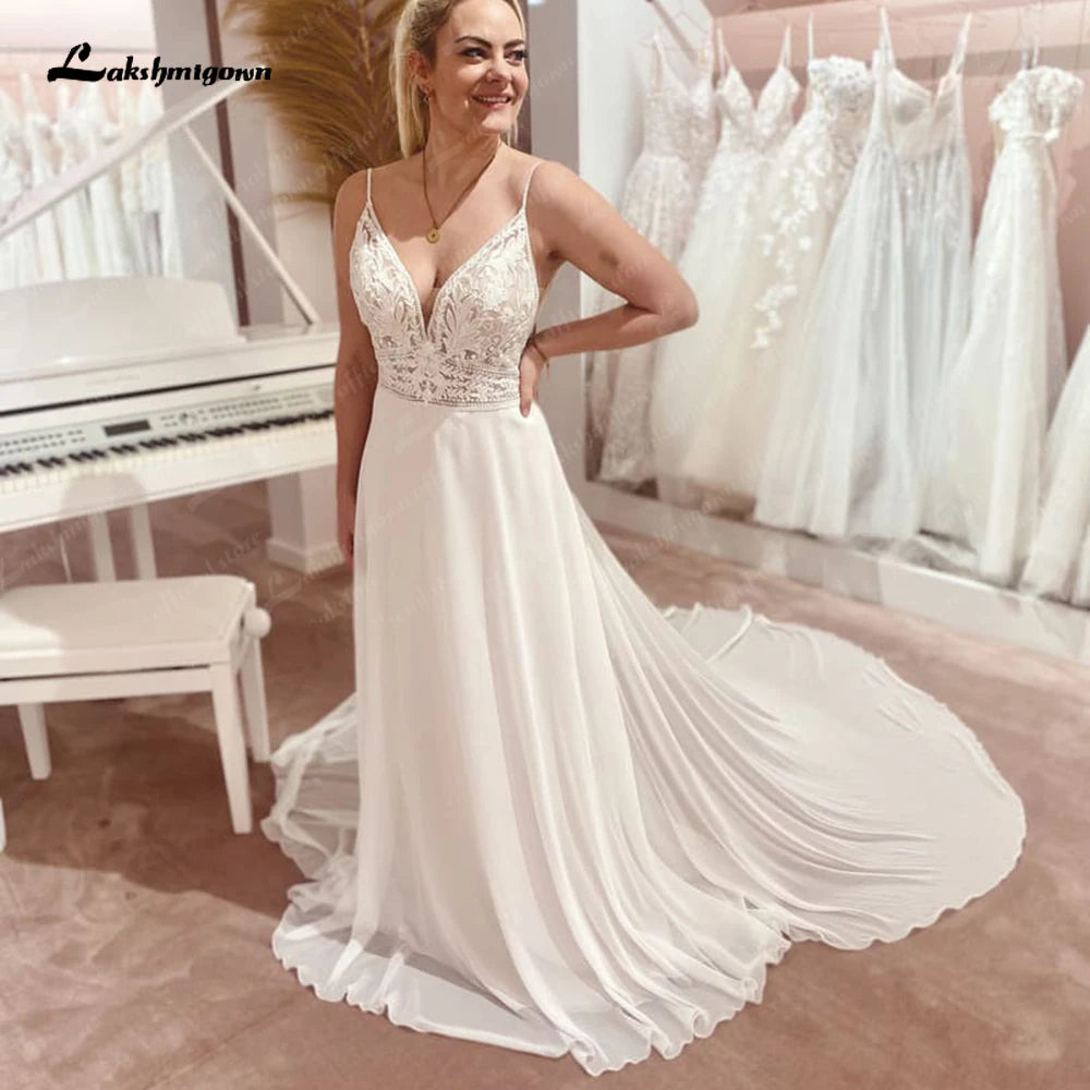Special Offer For You Roycebridal Off White Lace Chiffon A-Line Boho Wedding Dress 2024 V Neck Elegant Beach Bridal Gowns vestidos para mujer Special Offer For You Roycebridal Off White Lace Chiffon A-Line Boho Wedding Dress 2024 V Neck Elegant Beach Bridal Gowns vestidos para mujer