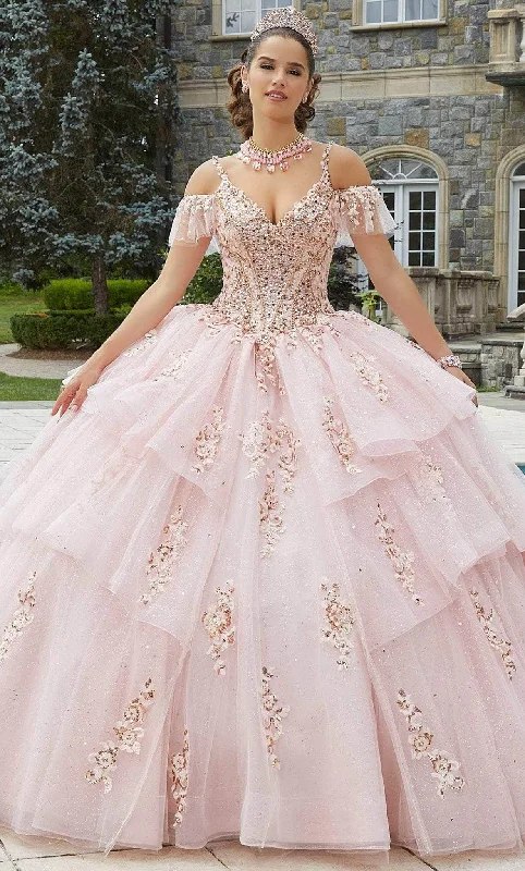 Bid Farewell To The Old Season Vizcaya by Mori Lee 89402 - Cold Shoulder Tiered Ball Gown