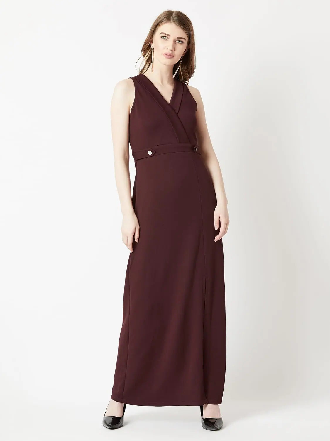 Mega Sales Bite The Bullet Wrap Maxi Dress Wine Red