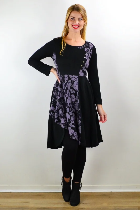 Evening Looks Floral Pattern Print Tunic Dress