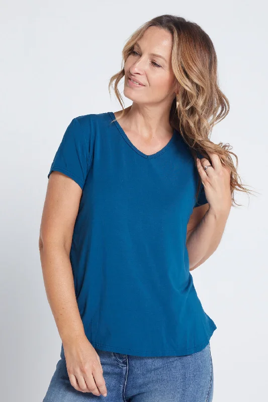 Flash Discount Bamboo Tee - Teal