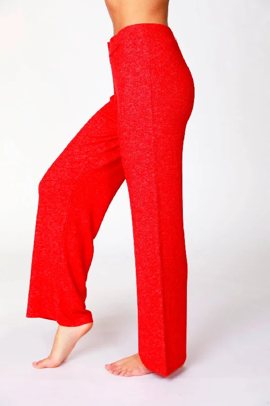 Workwear Fashion for Women Soft Stretch Lounge Pant In Red