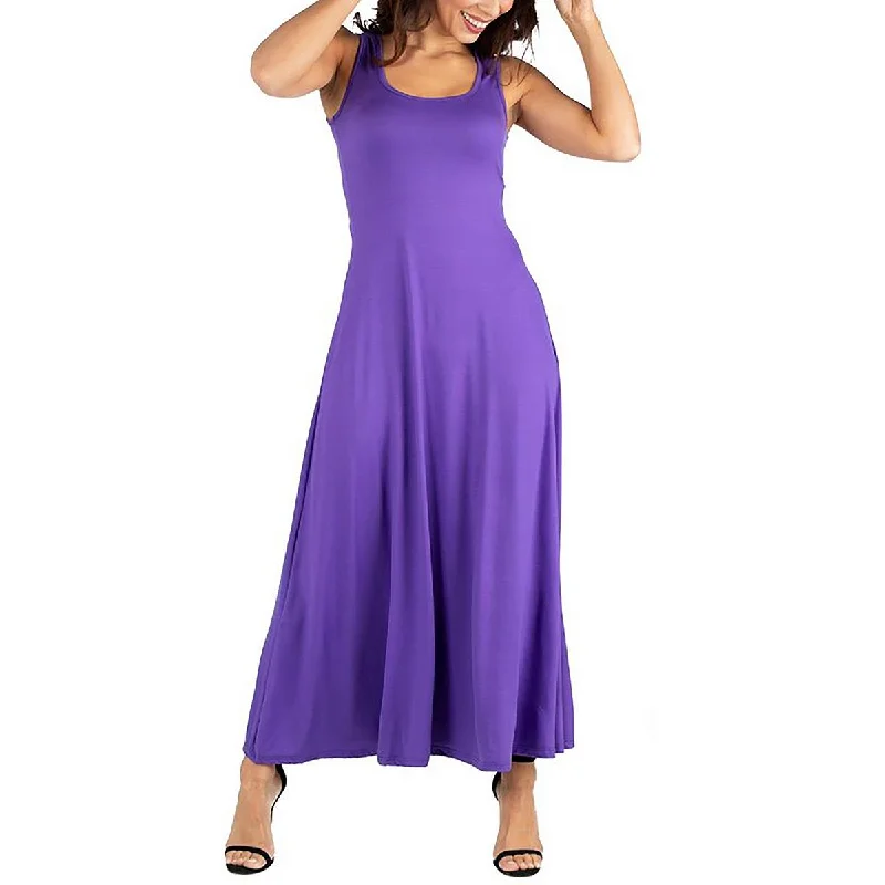 Durable Fashion Picks 24seven Comfort Apparel Womens Knit Sleeveless Maxi Dress