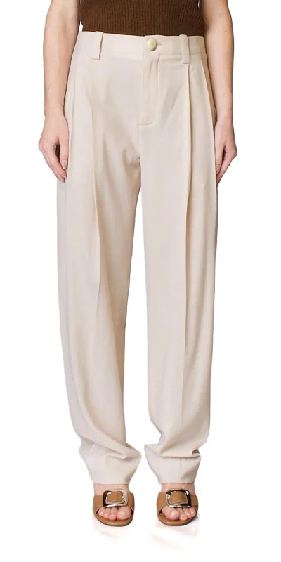 Trendy Threads Tapered Trousers In Pale Fawn