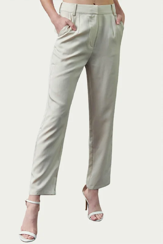 Buy More, Save More Pleated High-Rise Linen-Blend Pant In Oatmeal