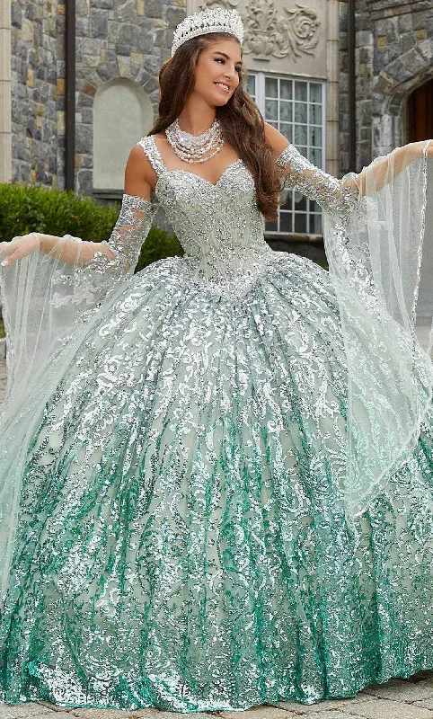 Latest Trends Vizcaya by Mori Lee 89401 - Flounce Sleeved Quinceanera Ballgown