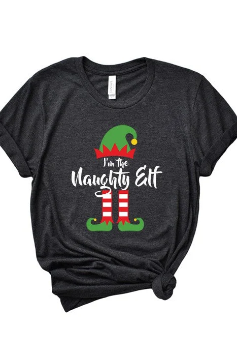 Women’s Formal Wear Im the Naughty Elf Tee PLUS