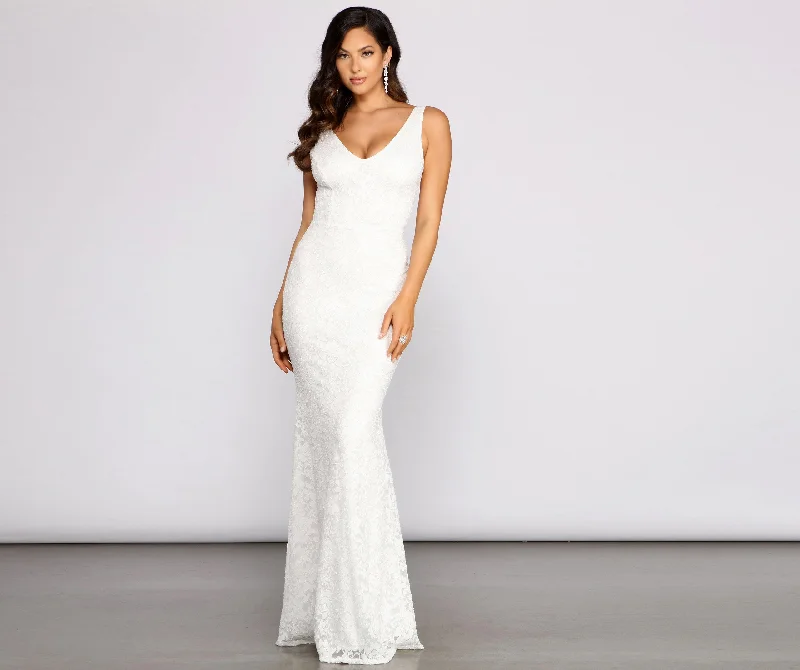 Women's Outerwear Garments Kelly Formal Stylish Lace Mermaid Dress