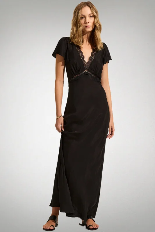 Limited Time Offer AUGUST THE LABEL Womens Rianne Maxi Dress - Black