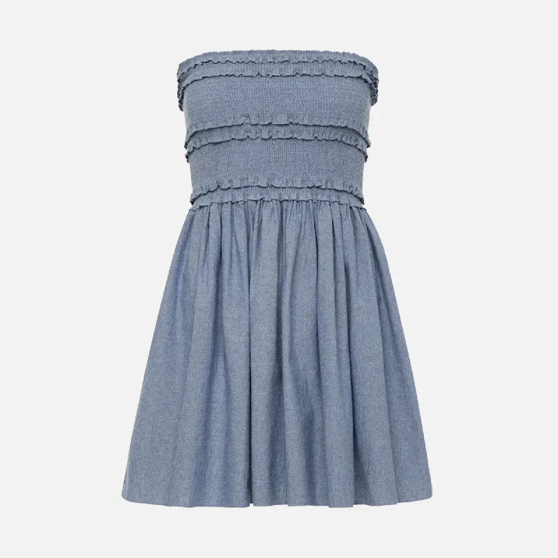 The Latest Trends Azeeza Anya Mini Dress - Dark Denim