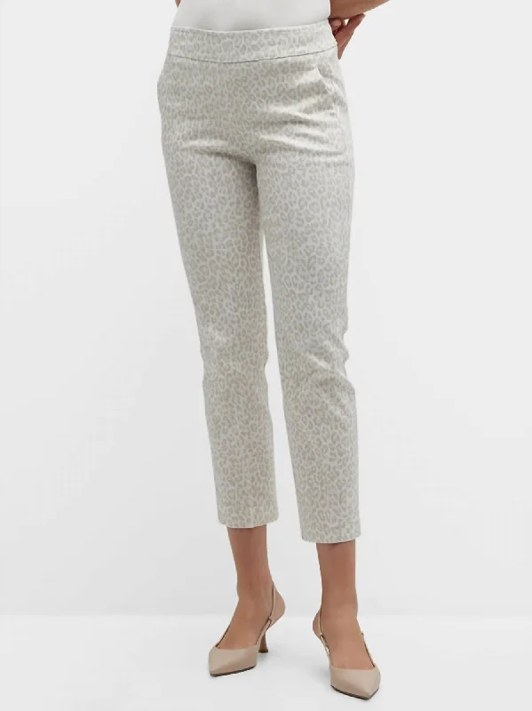 Discover Now Lulu Ankle Slim Straight Pant With Pocket In Golden Leopard