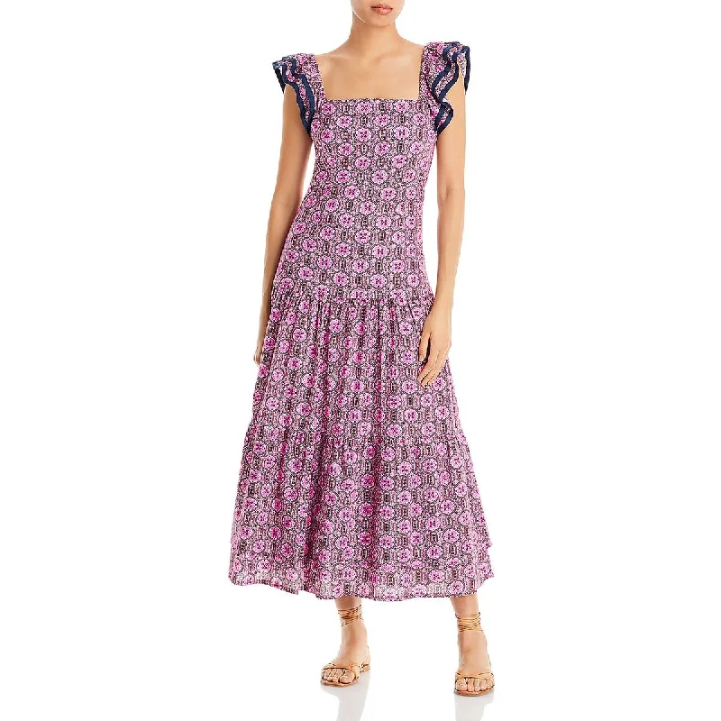 Chic Women’s Clothing for Date Nights Rhode Womens Pippa Pattern Cotton Maxi Dress