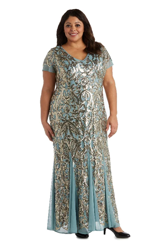 Style Beyond Borders R&M Richards 5515W Long Plus Size Formal Dress