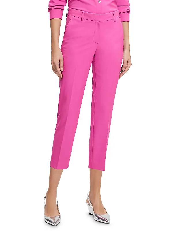 Fashion Forward, Function First Womens Mid-Rise Solid Capri Pants