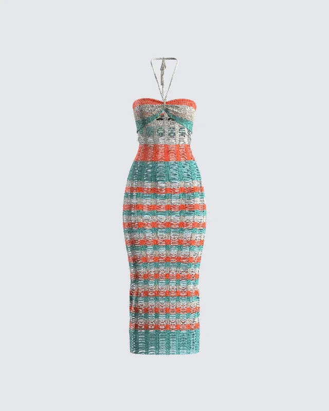 Absurdly Cheap Sale Derica Multi Open Knit Midi Dress