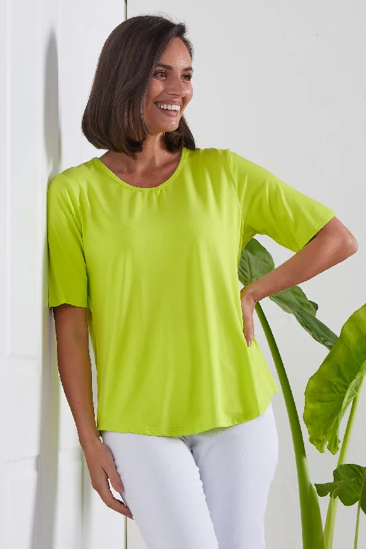 Chic Women’s Clothing for Date Nights Belinda Modal Tee - Neon Citrus