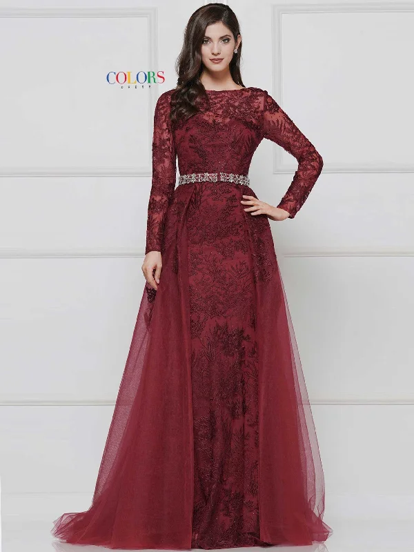 Best Sellers Colors 1830SL Colors Long Sleeve Formal Prom Dress