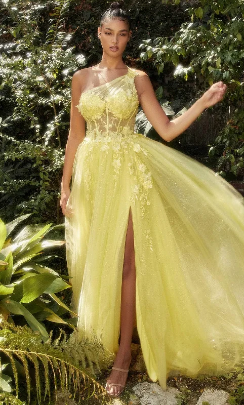 New Season Fashion Preview Andrea and Leo A1140 - Butterfly Appliqued Asymmetric Prom Gown