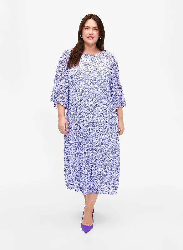 Stay Ahead In Style Zizzi Cathrine Floral Lavender Dress