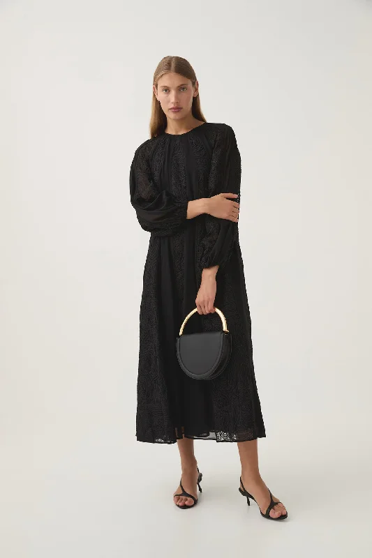 Embrace New Fashion Soleil Blouson Lace Midi Dress