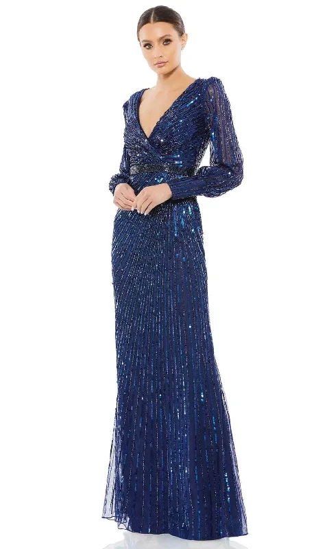 Versatile Wardrobe Essentials Mac Duggal 5501 - Long Sleeve Sequin Evening Gown