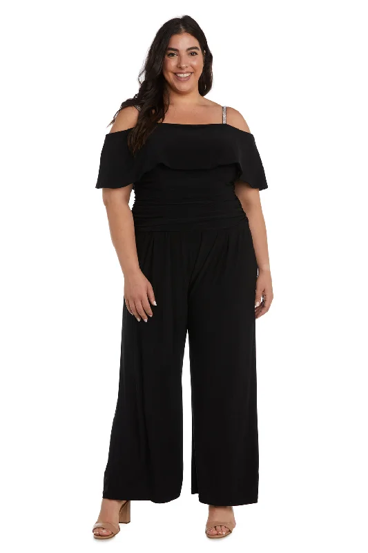 Runway Inspired Wear R&M Richards 5982W Long Plus Size Formal Jumpsuit